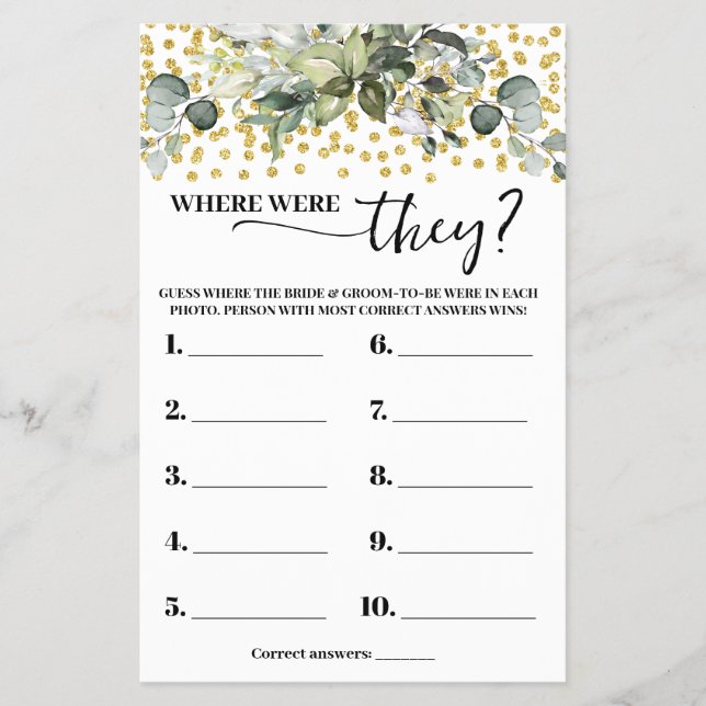 Eucalyptus Dourado Onde Estavam Os Cartões De Jogo (Frente)