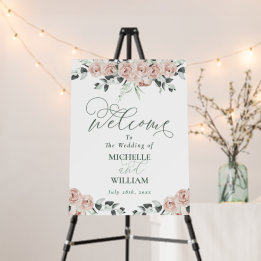 Eucalyptus Dusty Rosas Greenery Wedding Bem-vindo