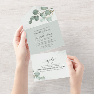 Eucalyptus Elegant Watercolor Simples Minimalista