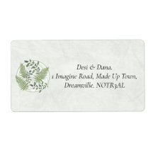 Eucalyptus & Fern Rings Retornam etiquetas de ende