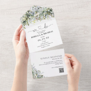Eucalyptus Floral All in One Convite de casamento