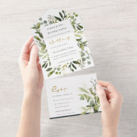 EUCALYPTUS FOLIAGE DOURADO VERDE WATERCOLOR WEDTIN