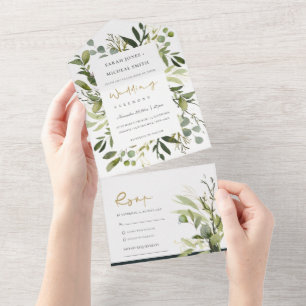 EUCALYPTUS FOLIAGE DOURADO VERDE WATERCOLOR WEDTIN