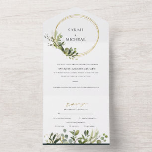 EUCALYPTUS FOLIAGE DOURADO VERDE WATERCOLOR WEDTIN