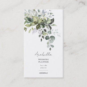 Eucalyptus Foliage Wedding Planner Cartão de visit