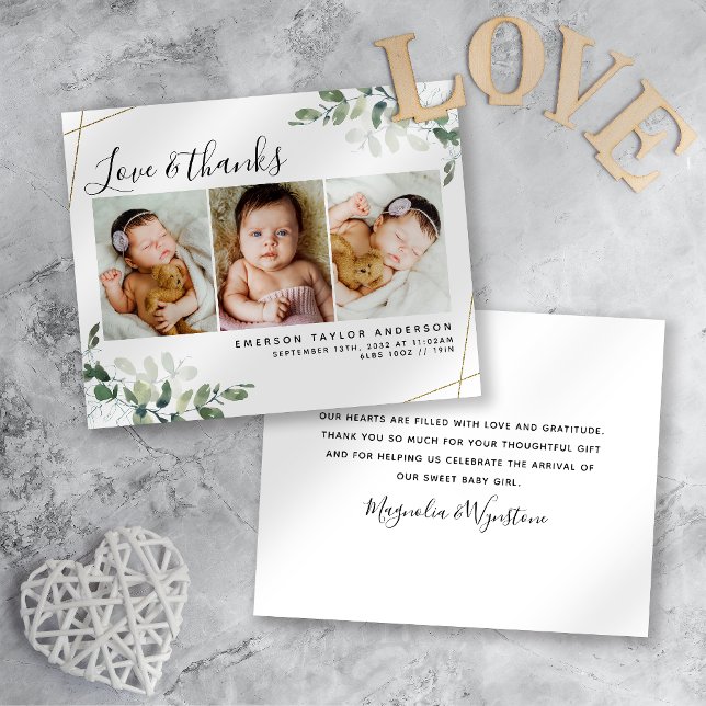 Eucalyptus Foto Novo Cartões de agradecimentos Beb (Criador carregado)