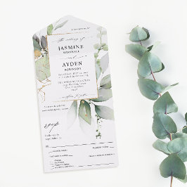 Eucalyptus Glow Dourado Greenery Casamento