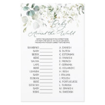 Eucalyptus Greenery Bebê em torno do jogo mundial