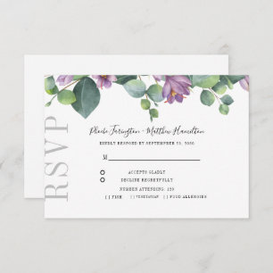 Eucalyptus Greenery Botanical Wedding RSVP