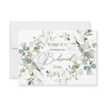 Eucalyptus Greenery Cartões de agradecimentos de B