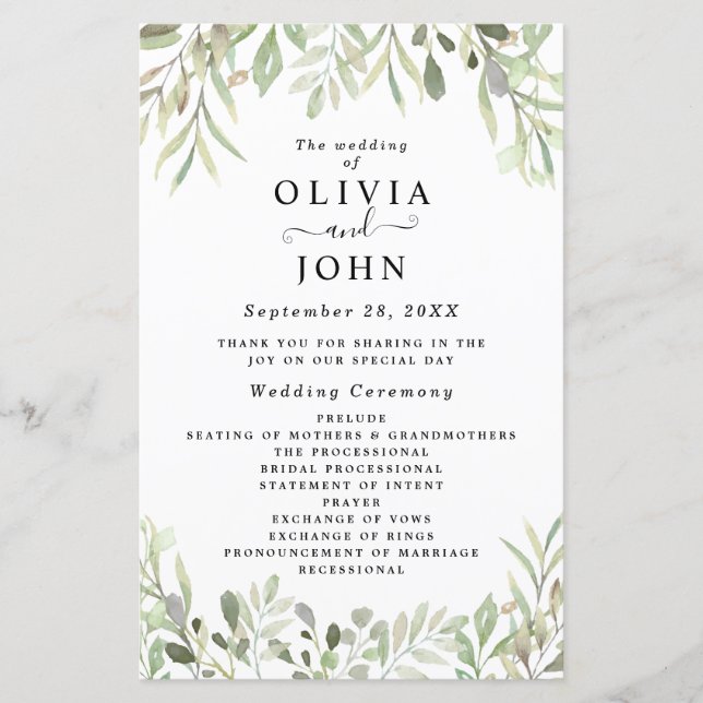 Eucalyptus Greenery Casamento Simples (Frente)