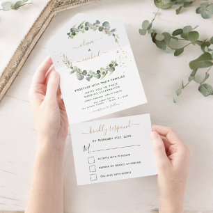 Eucalyptus Greenery Casando Moderno Elegante