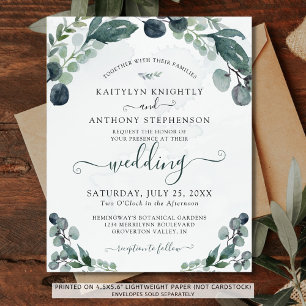 Eucalyptus Greenery Convite para Casamento