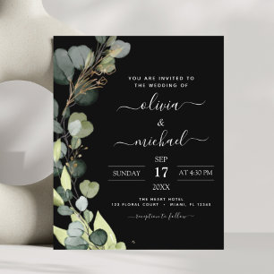 Eucalyptus Greenery Convite para Casamento