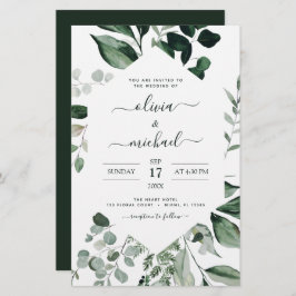 Eucalyptus Greenery Convites para Casamento