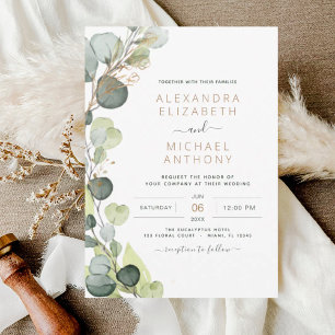 Eucalyptus Greenery Convites para Casamento