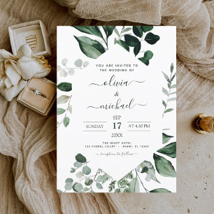 Eucalyptus Greenery Convites para Casamento