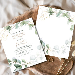 Eucalyptus Greenery Convites para Casamento
