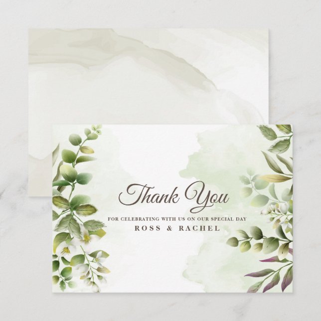 Eucalyptus Greenery Elegante (Frente/Verso)