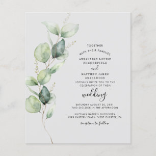 Eucalyptus Greenery Elegante Invite Casamento