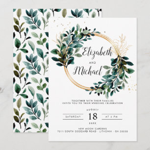 Eucalyptus Greenery Foliage Convite para Casamento