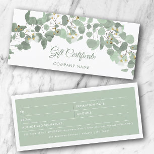 Eucalyptus Greenery Gum Blossoms Certificado de Of