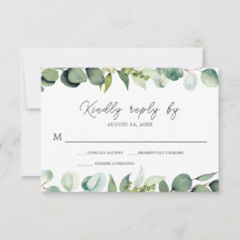 Eucalyptus Greenery Rustic Wedding RSVP