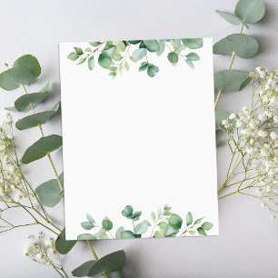 Eucalyptus Greenery Stationery Paper