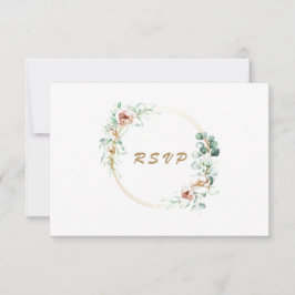 Eucalyptus Greenery Watercolor Wedding RSVP