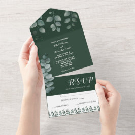 Eucalyptus Greenery Wedding e resposta RSVP