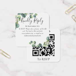 Eucalyptus greenery Weding Website QR Code RSVP
