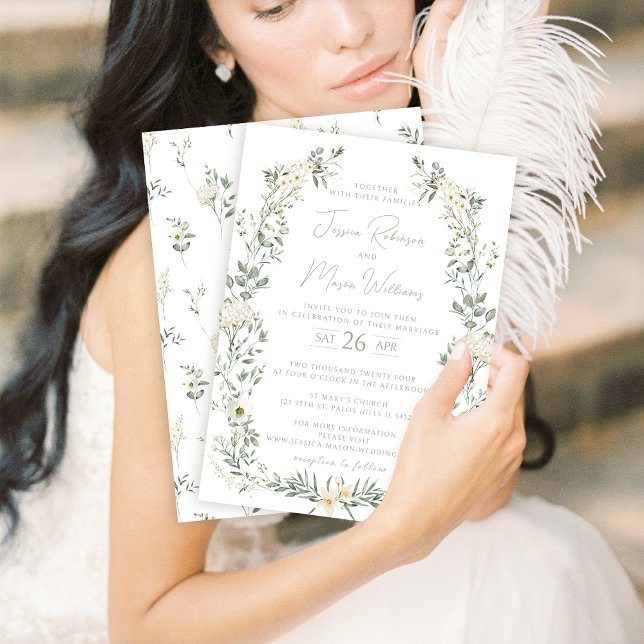 Eucalyptus greenery Wreath convite para o casament (Criador carregado)