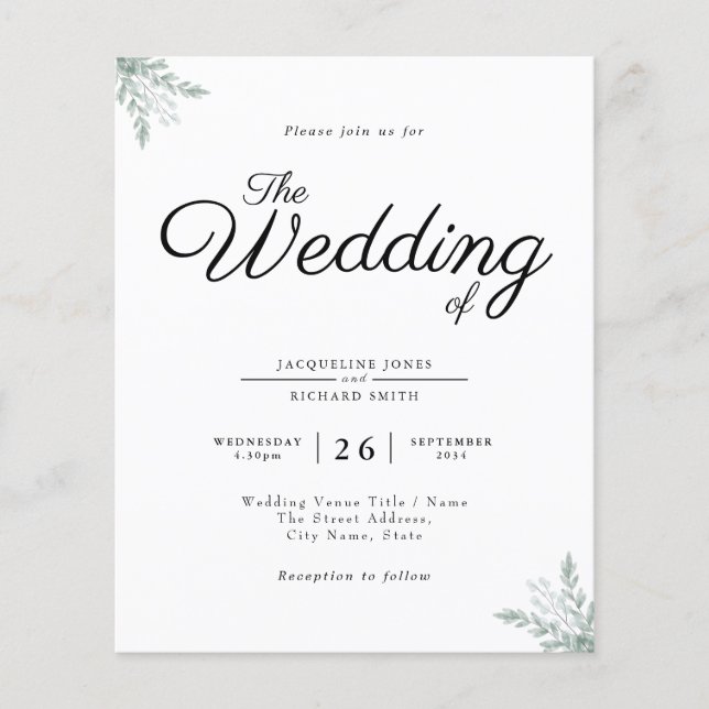 Eucalyptus Invitation Flyer (Frente)