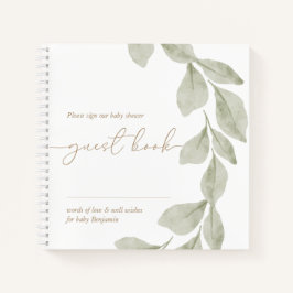 Eucalyptus Leaf Guest Book neutro por sexo