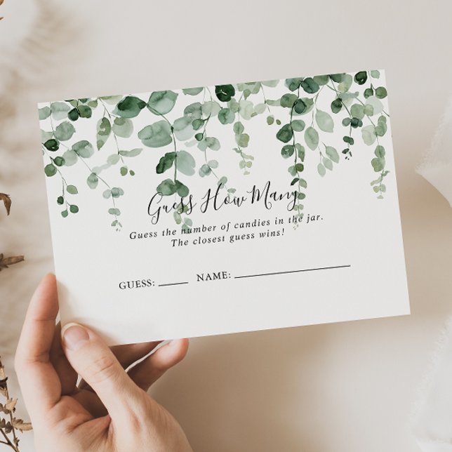 Eucalyptus minimalista adivinha quantos cartões de (Criador carregado)