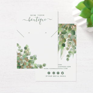 Eucalyptus natural e placa de exibição Dourada G
