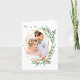 Eucalyptus Photo Weddig Cartões de agradecimentos
