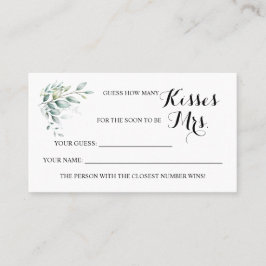 Eucalyptus quantos beijos para o cartão de Sra. Sh