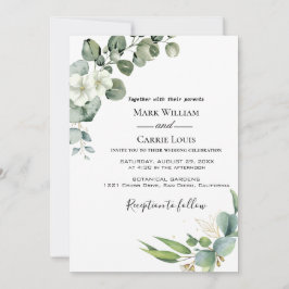 Eucalyptus Rustic Greenery Weding Convite