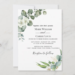 Eucalyptus Rustic Greenery Weding Convite