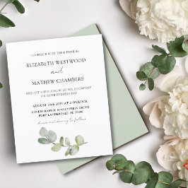 Eucalyptus Sage Convite para Casamento Verde