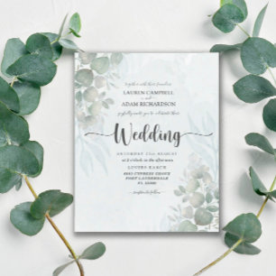Eucalyptus Sage Convite para Casamento Verde