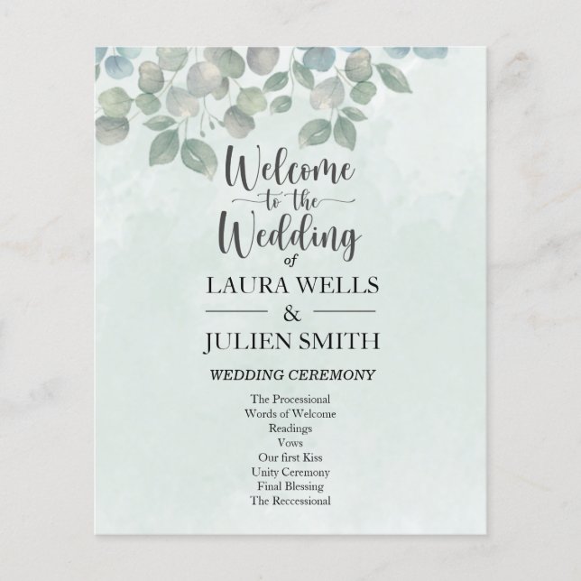 Eucalyptus sage green watercolor (Frente)