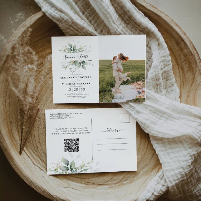 Eucalyptus Salve a Data com Cartão Postal Fotográf (Criador carregado)