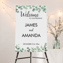 Eucalyptus - Sinal de Boas-Vindas do Casamento Ele