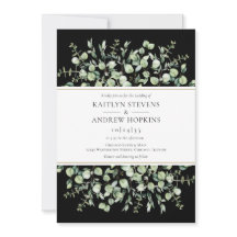 Eucalyptus Tudo Em Um Convite Para Casamento Negro