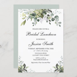 Eucalyptus Watercolor Bridal Luncheon Convite