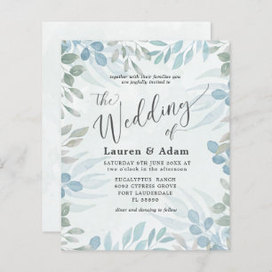 Eucalyptus Watercolor Invitation