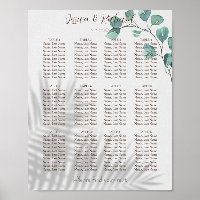 Eucalyptus Watercolor Poster (Frente)