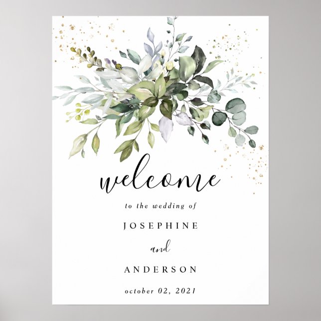 Eucalyptus Wedding Poster (Frente)
